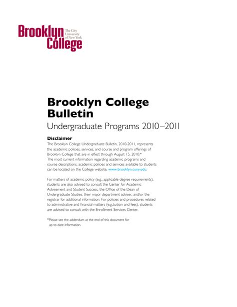 brooklyn collefe|brooklyn college bulletin.